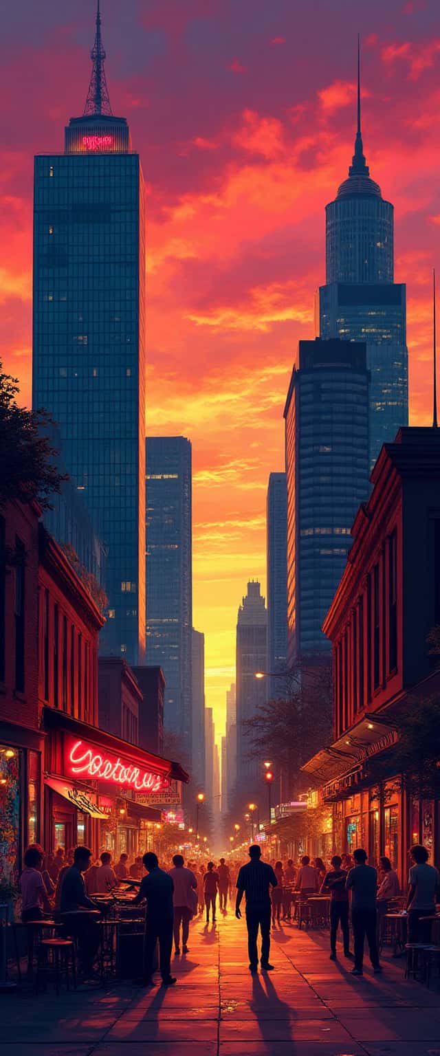 Kansas City Skyline at Sunset Phone Case
