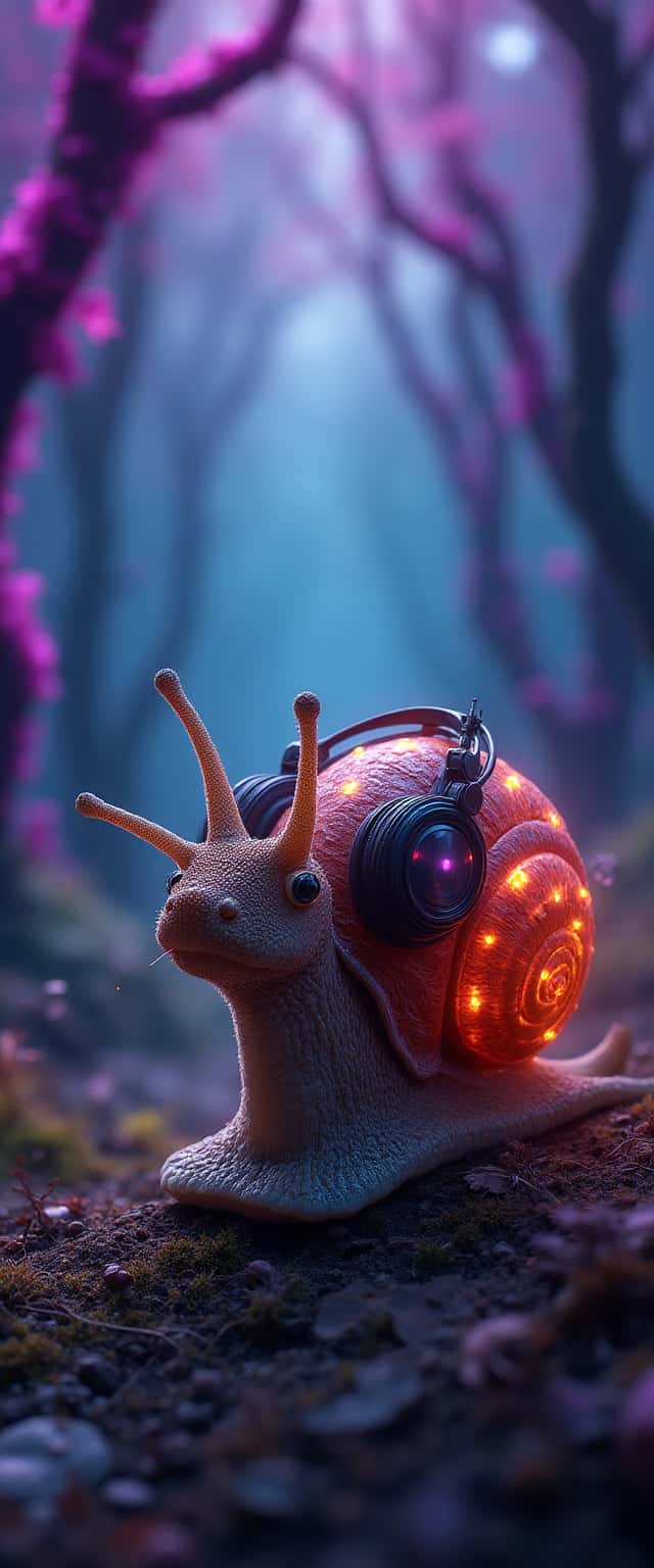 DJ Snail in Funky Forest Phone Case