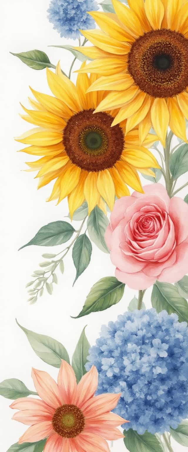 Watercolor Floral Phone Case Design Watercolor Floral Phone Case Design