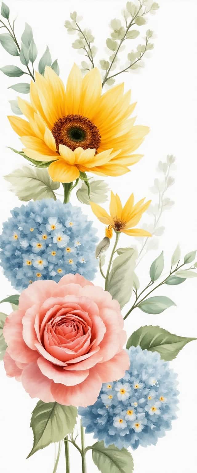 Watercolor Floral Composition Phone Case