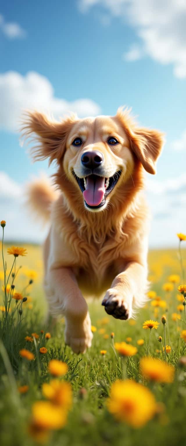 Joyful Golden Retriever in Meadow Phone Case