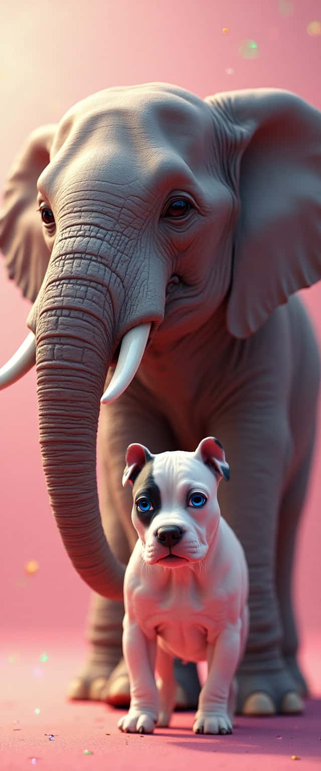 Elephant and Pit Bull Duo Phone Case