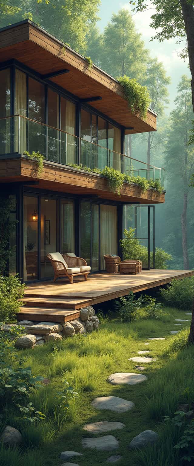 Contemporary House in Forest Phone Case
