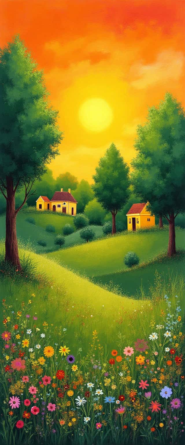 Cheerful Landscape Sunset Phone Case