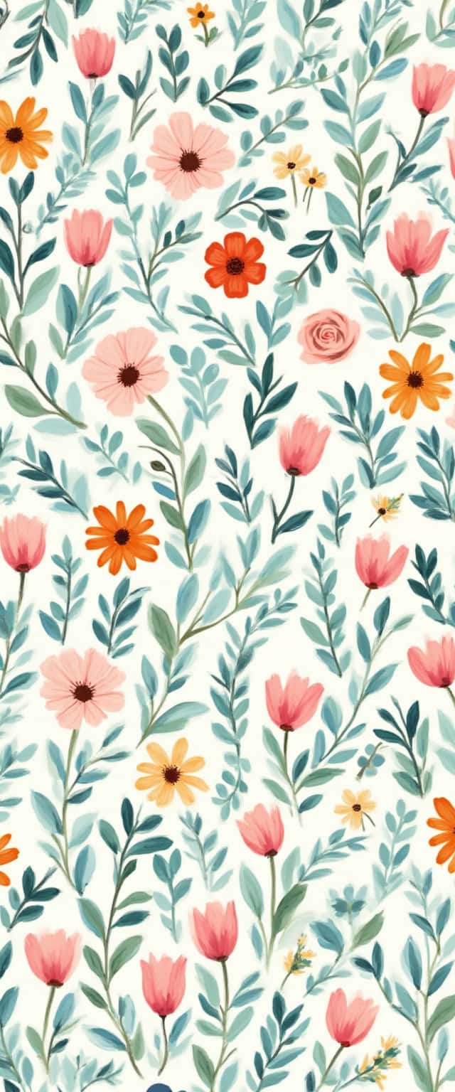 Vibrant Floral Pattern Design Phone Case