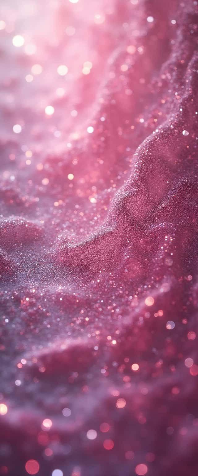 Shimmering Pink and Silver Cascade Phone Case