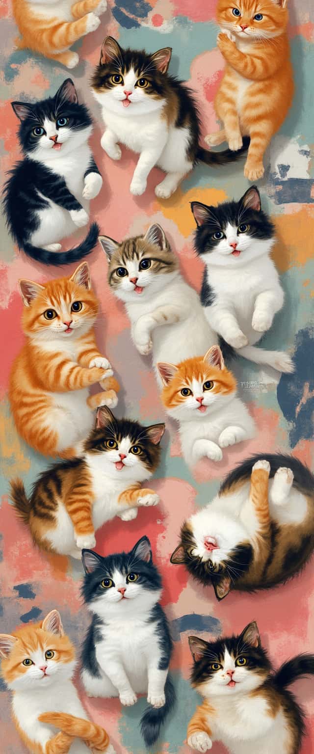 Playful Cats Pattern Design Phone Case