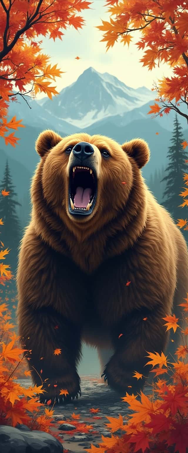 Grizzly Bear in Autumn Phone Case Grizzly Bear in Autumn Phone Case