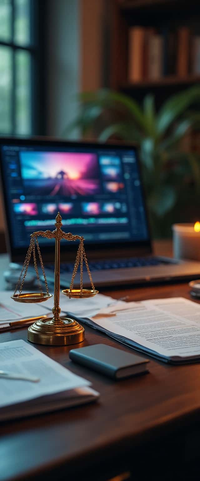 Modern Law Office with Scale Phone Case