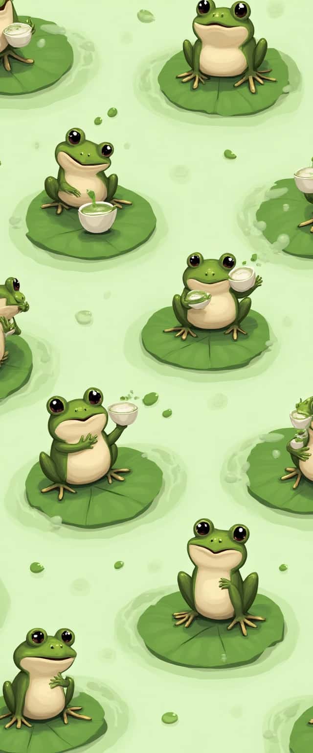 Charismatic Frogs on Lily Pads Phone Case Charismatic Frogs on Lily Pads Phone Case