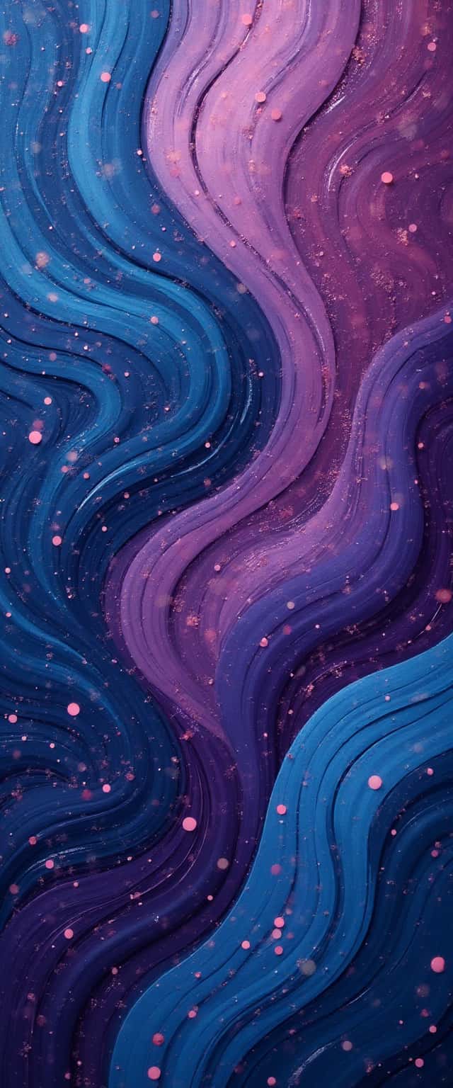 Abstract Navy and Purple Swirls Phone Case