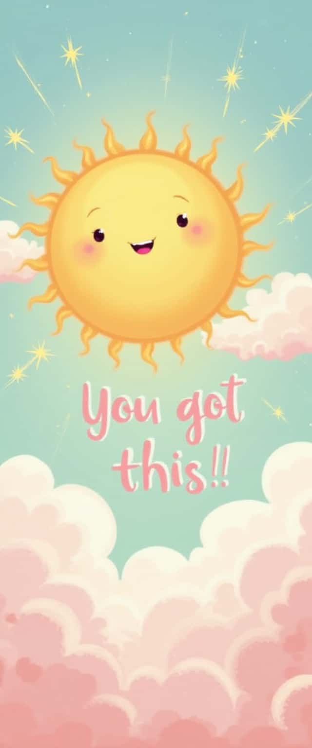 Charming Pastel Sun Illustration Phone Case