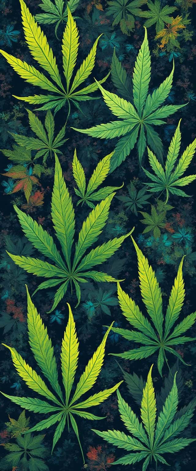 Intricate Marijuana Leaf Design Phone Case