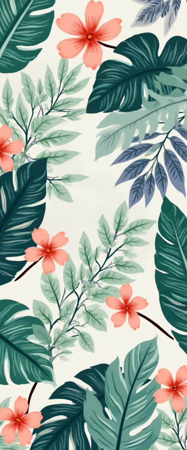 Floral Pattern with Oversized Flowers Phone Case