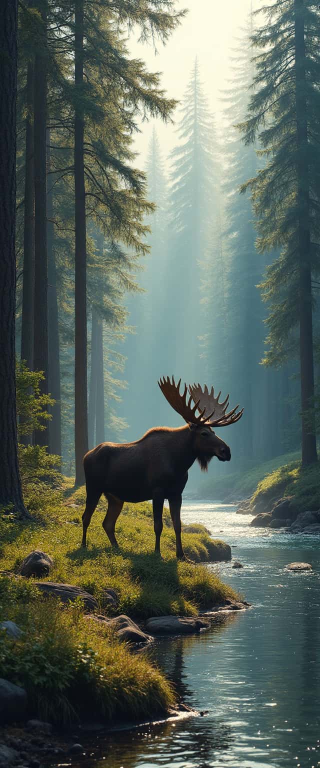 Majestic Moose by Flowing River Phone Case