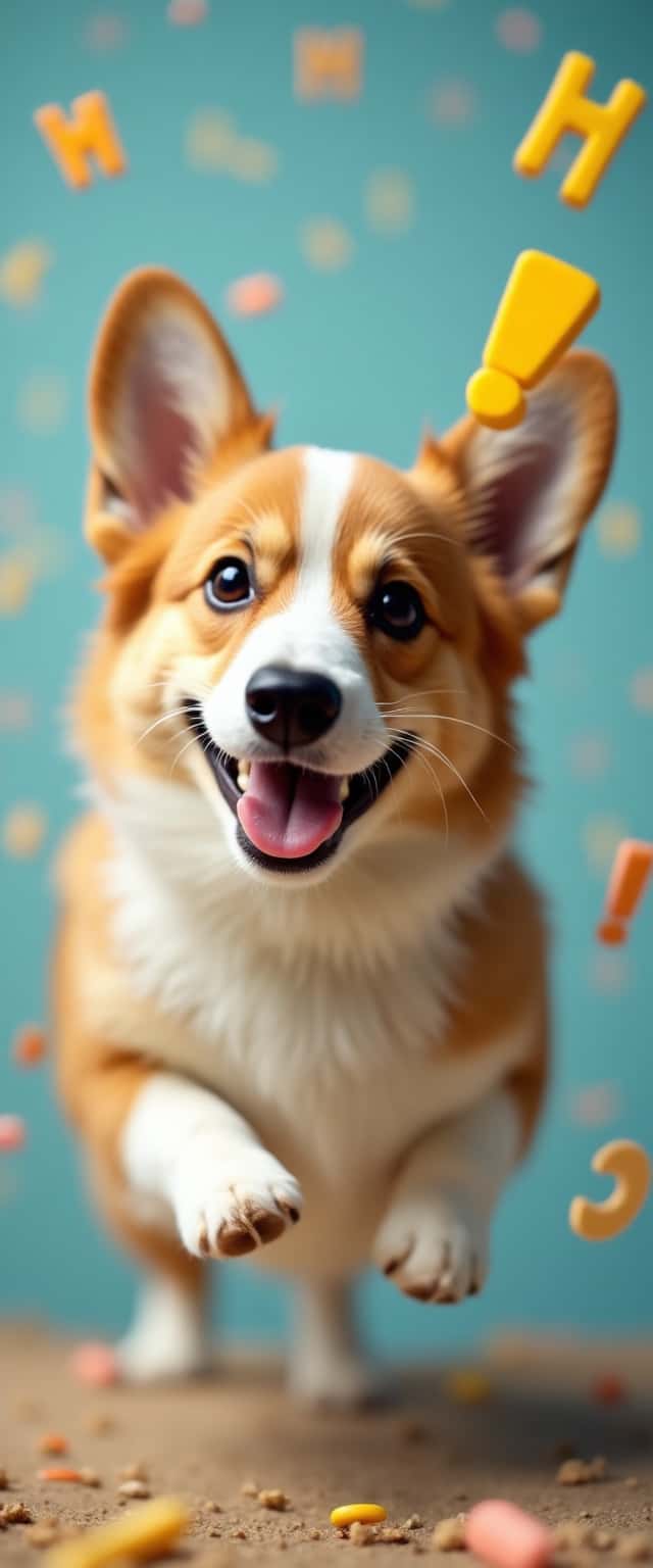 Joyful Corgi with Exclamation Marks Phone Case