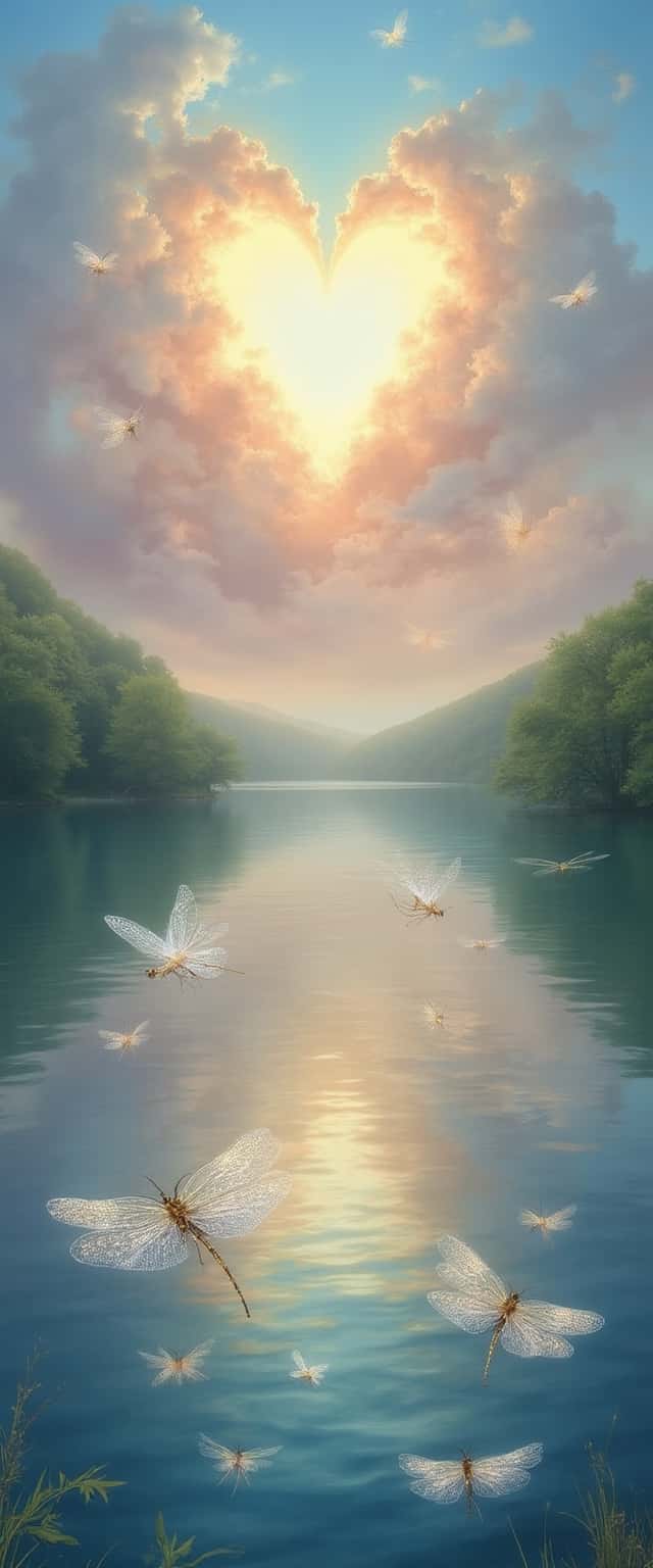 Serene Dragonfly Lake Landscape Phone Case