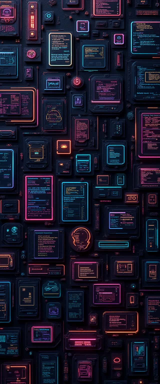 Tech Gadgets and Code Pattern Phone Case