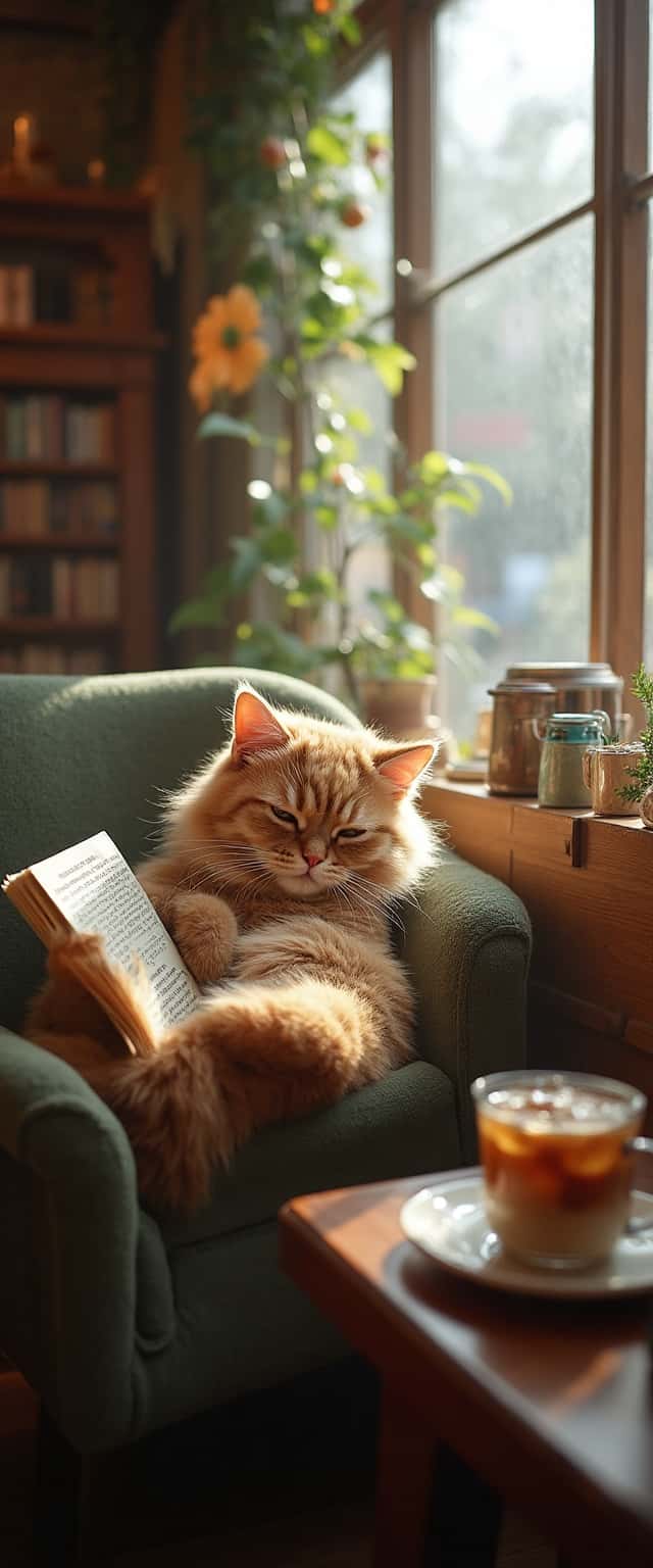 Cat in Cozy Coffee Shop Phone Case Cat in Cozy Coffee Shop Phone Case