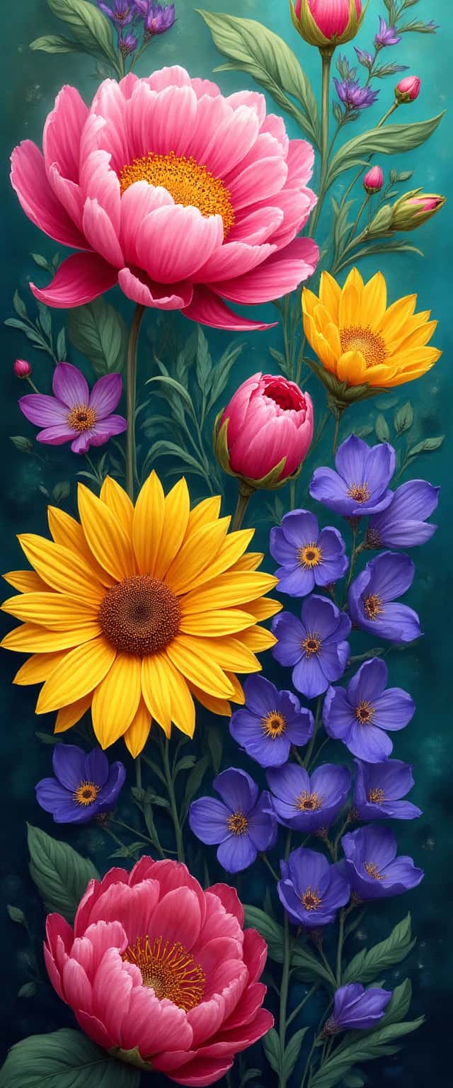 Floral Explosion Phone Case Design Floral Explosion Phone Case Design