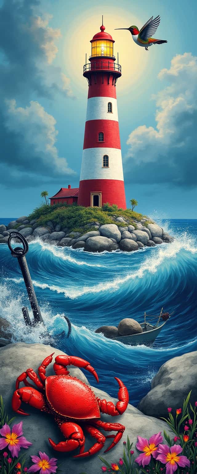 Coastal Lighthouse Scene Phone Case
