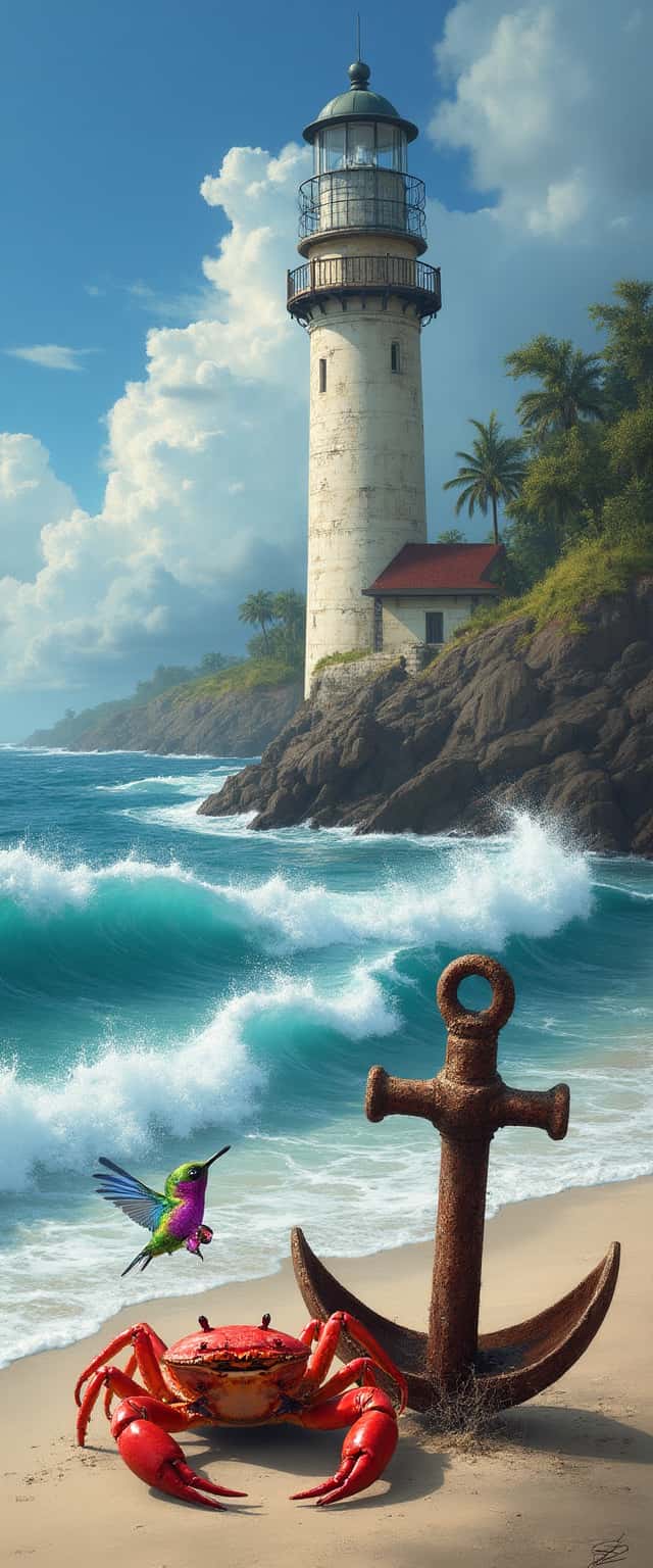 Coastal Lighthouse Scene Phone Case