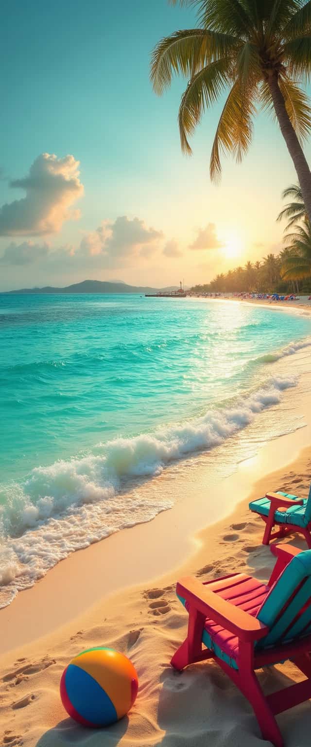 Summer Beach Setting Phone Case Summer Beach Setting Phone Case