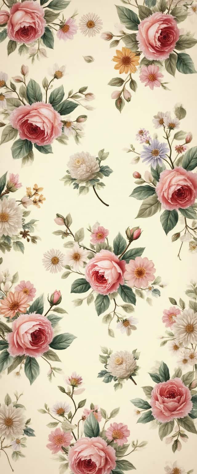 Vintage Floral Pattern Design Phone Case