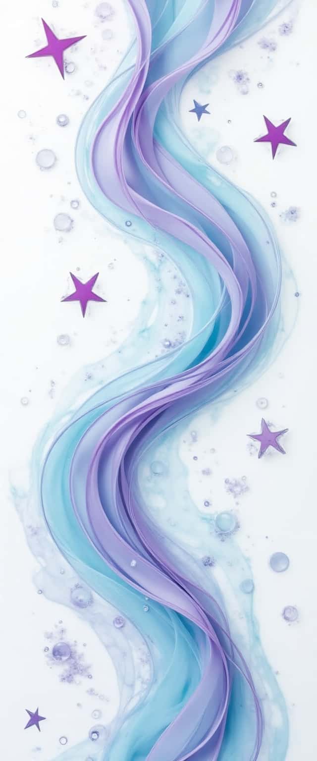Lavender and Teal Flowing Design Phone Case