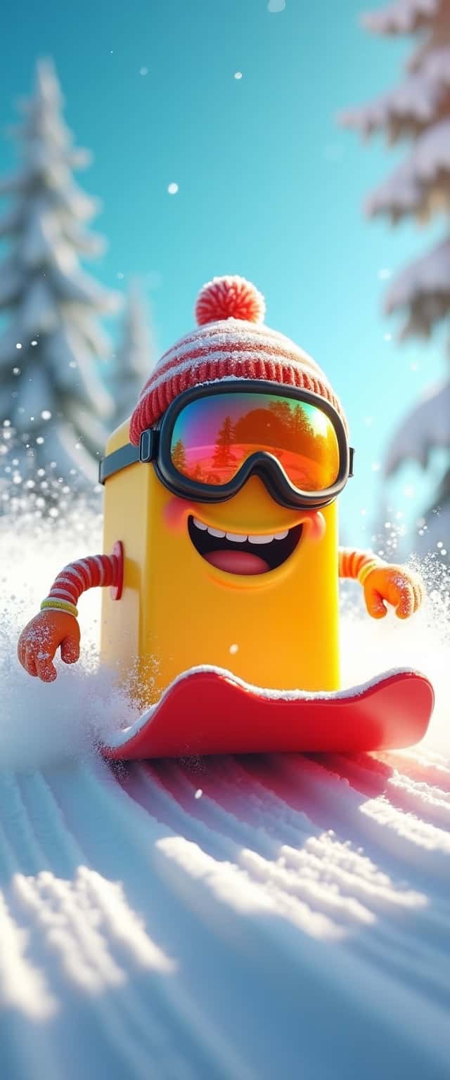 Playful Butter on a Sled Phone Case