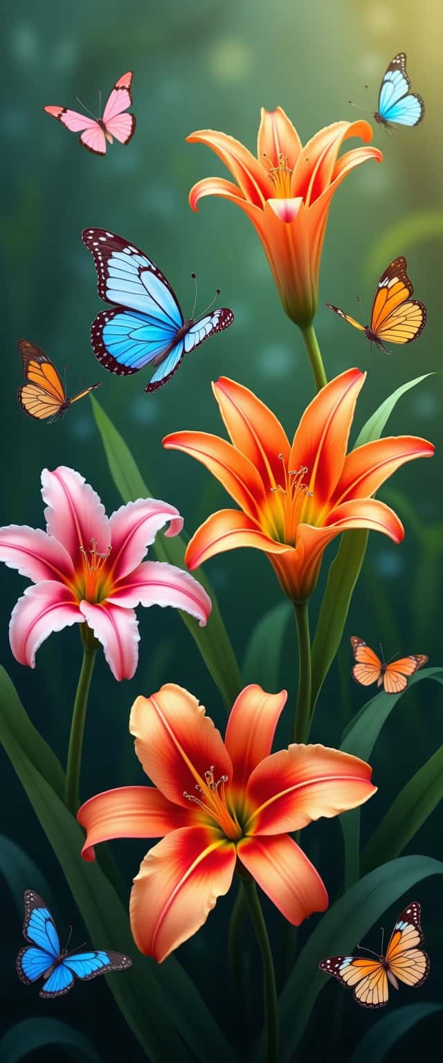 Vibrant Garden with Butterflies Phone Case