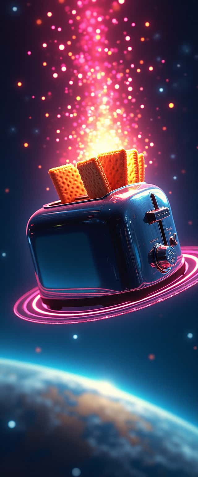 Chrome Toaster in Space Phone Case Chrome Toaster in Space Phone Case