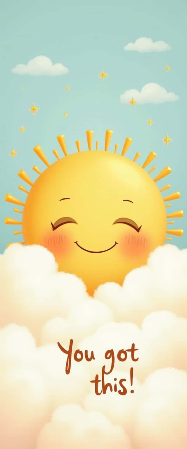 Cheerful Sun and Clouds Design Phone Case Cheerful Sun and Clouds Design Phone Case