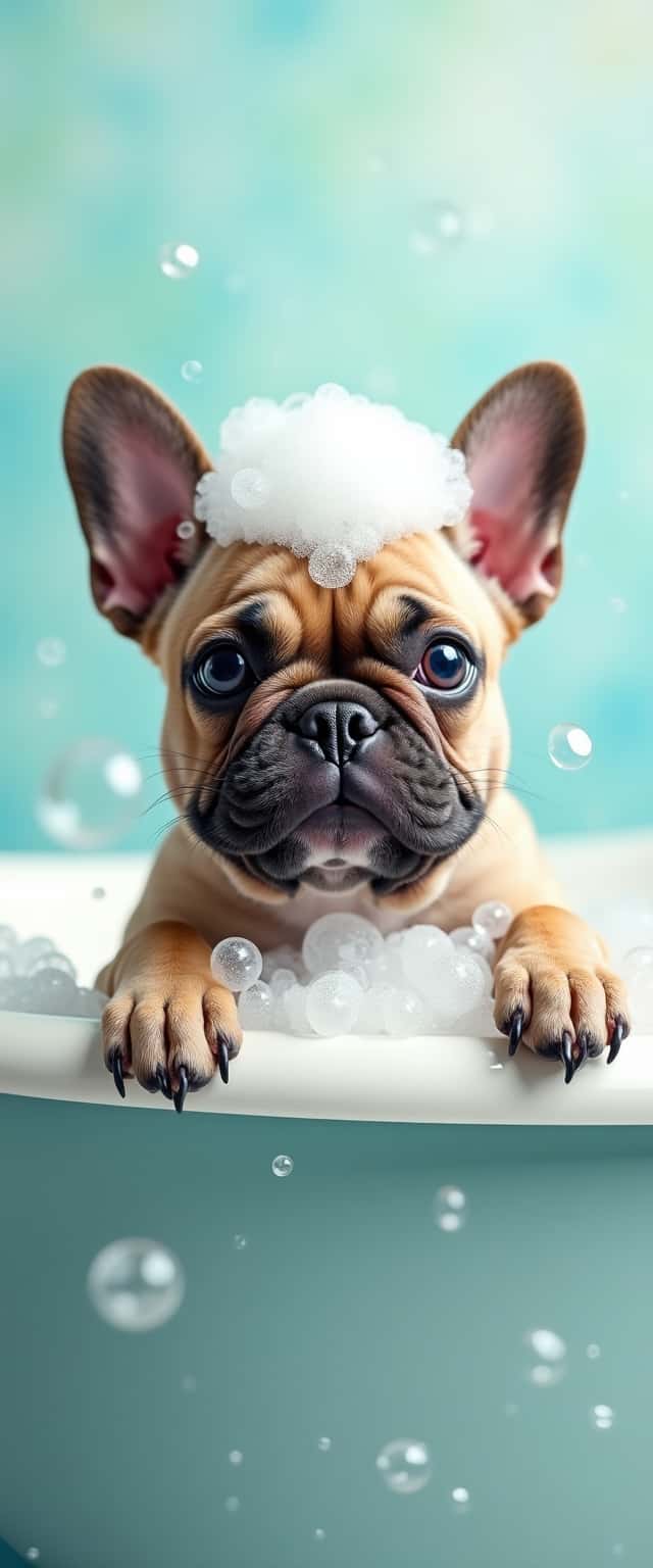 French Bulldog in Vintage Bathtub Phone Case