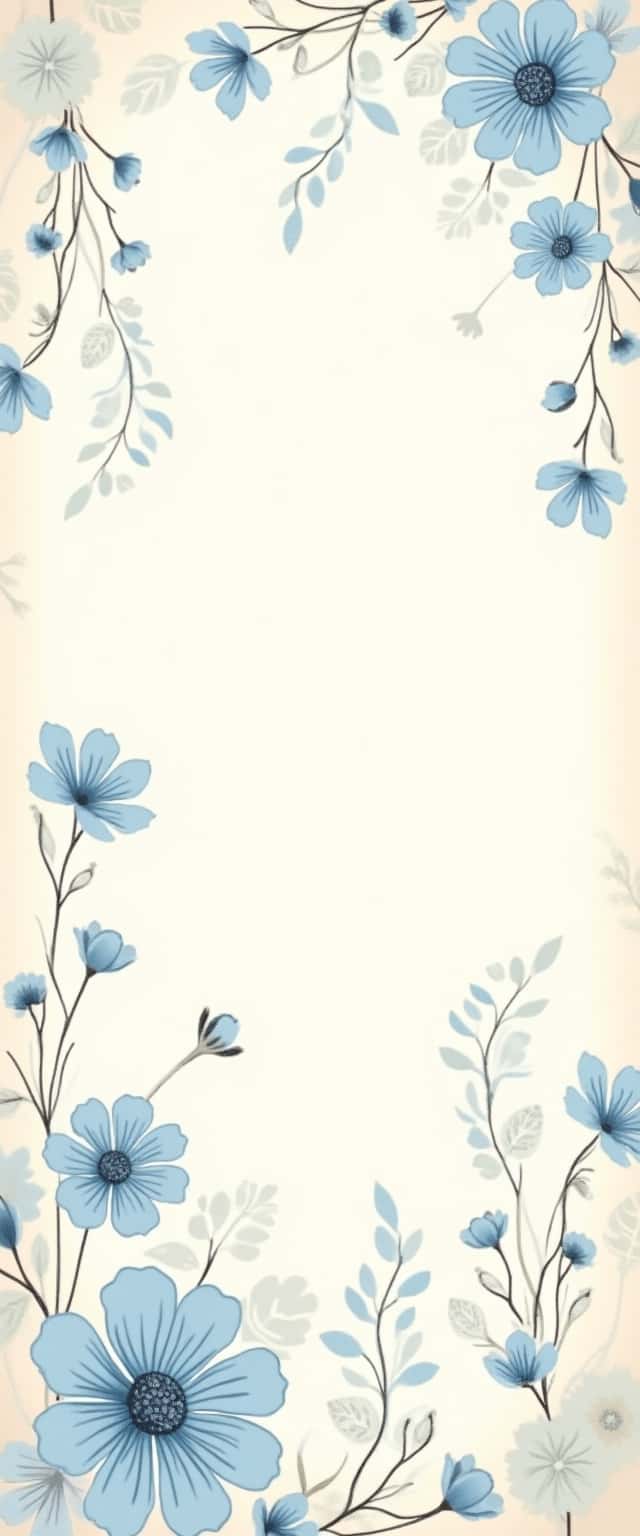 Vintage Blue Floral Phone Case