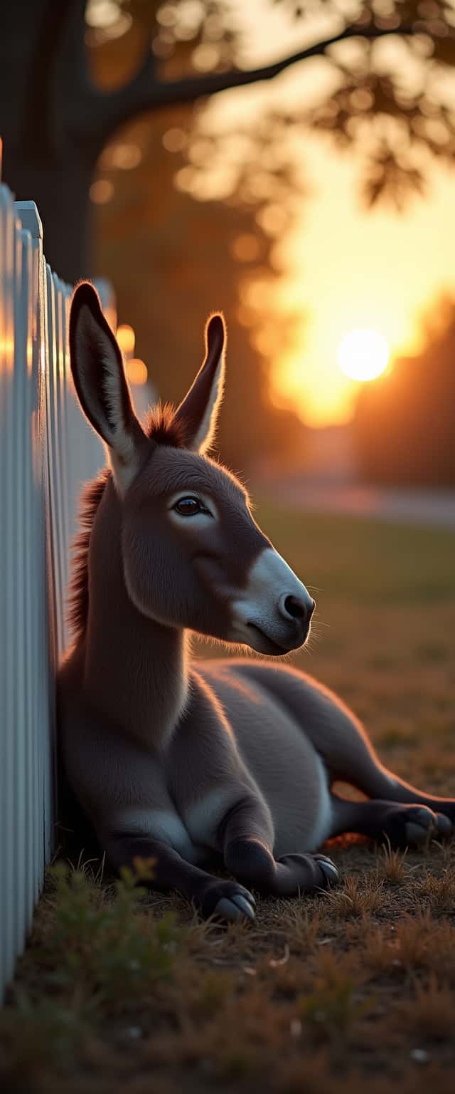 Contemplative Donkey at Sunset Phone Case