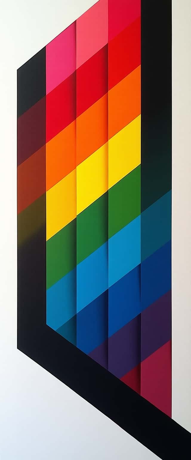 Vibrant Rainbow Geometric Design Phone Case