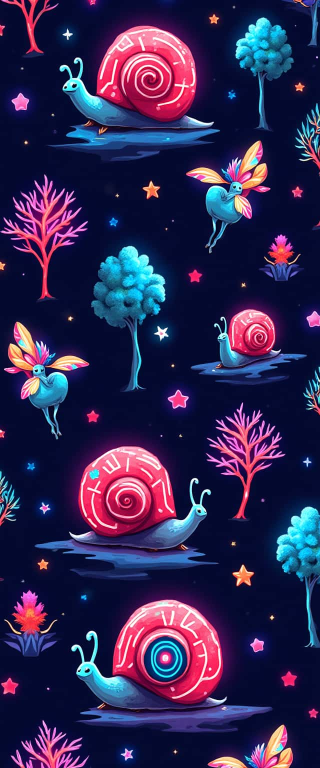 snail DJ vibrant pattern design Phone Case