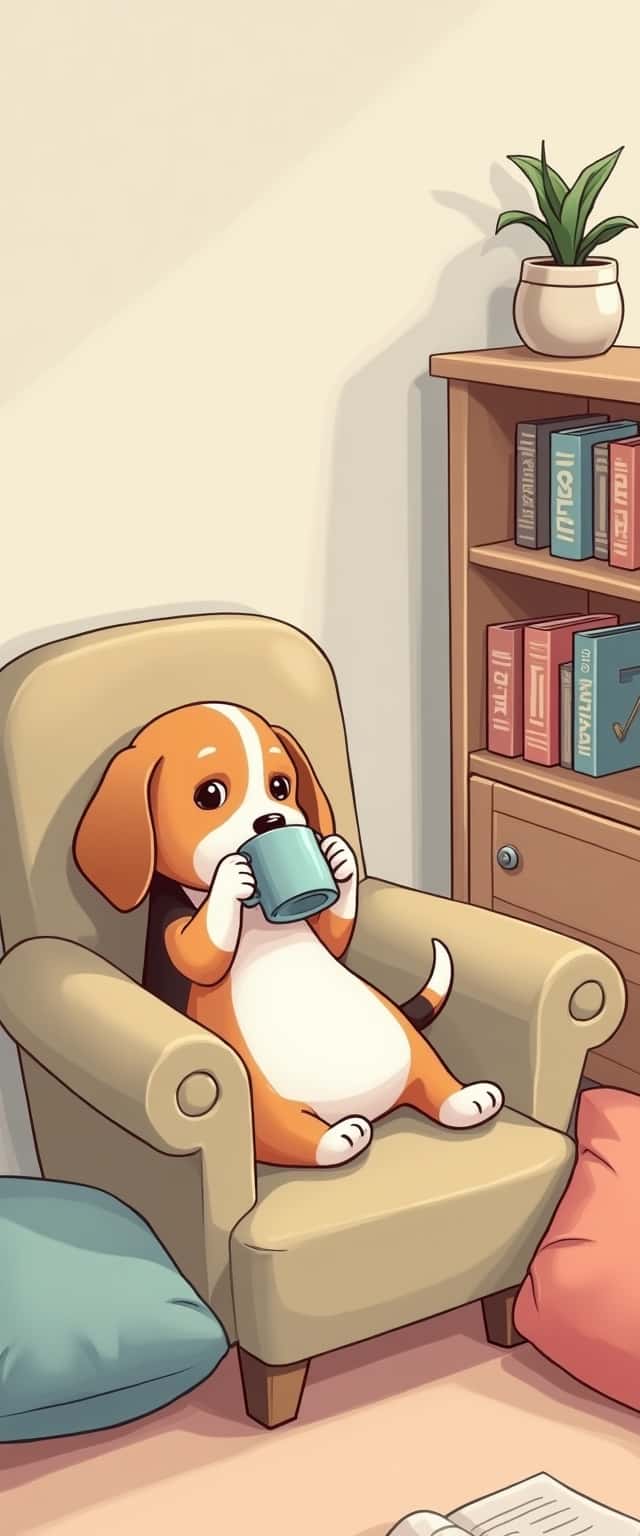Beagle Enjoying Coffee Moment Phone Case