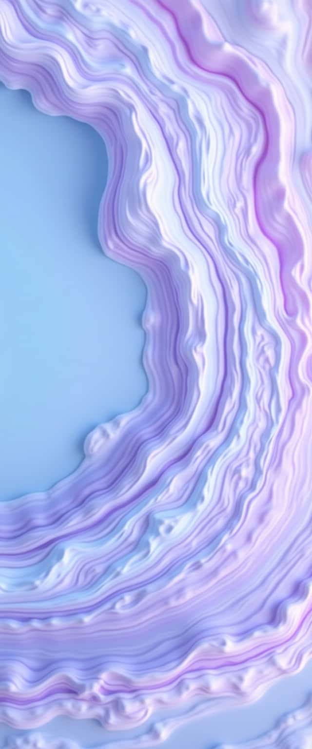 Lavender and Light Blue Marbling Phone Case