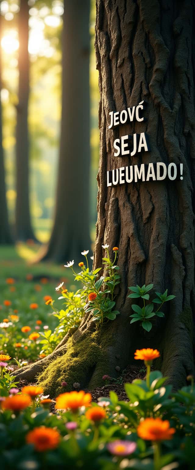 Serene Forest with Text Carving Phone Case Serene Forest with Text Carving Phone Case