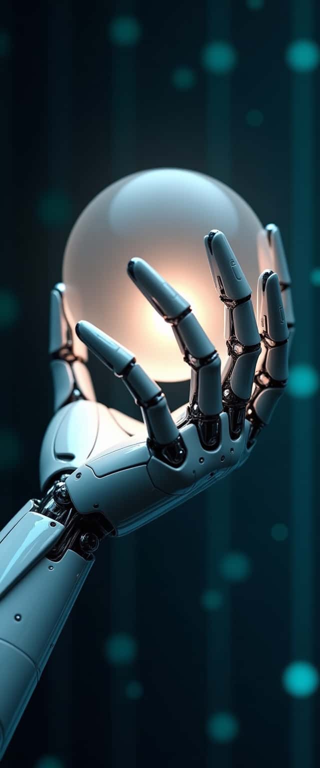 Surreal Robotic Hand with Orb Phone Case