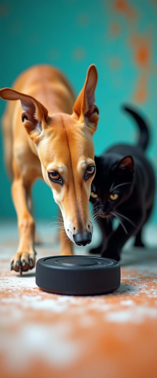 Dynamic Greyhound and Cat Portrait Phone Case Dynamic Greyhound and Cat Portrait Phone Case