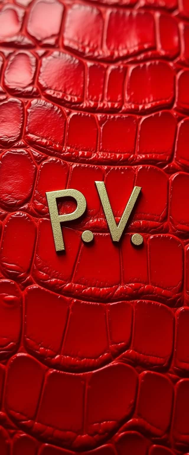 Red Crocodile Texture with Initials Phone Case Red Crocodile Texture with Initials Phone Case