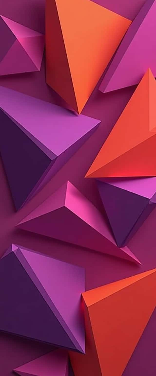 Geometric Purple and Orange Triangles Phone Case Geometric Purple and Orange Triangles Phone Case