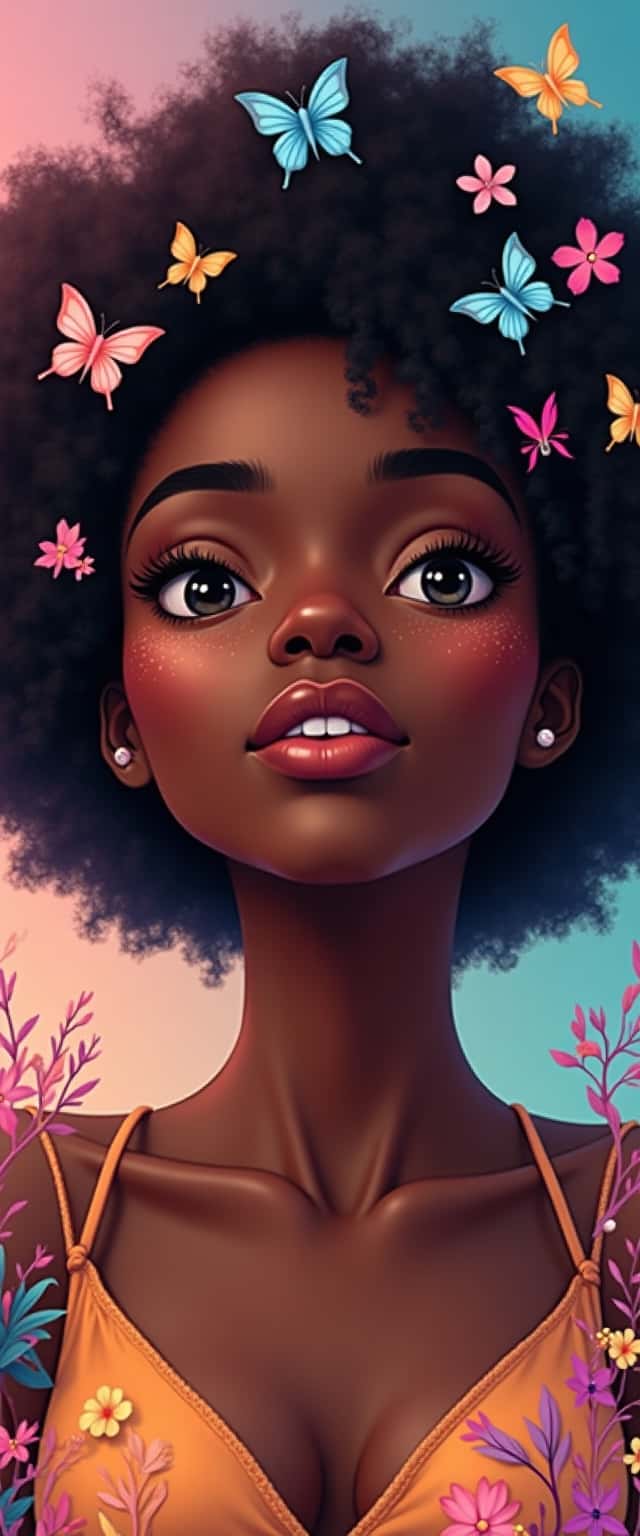 Confidence Portrait with Flowers Phone Case Confidence Portrait with Flowers Phone Case