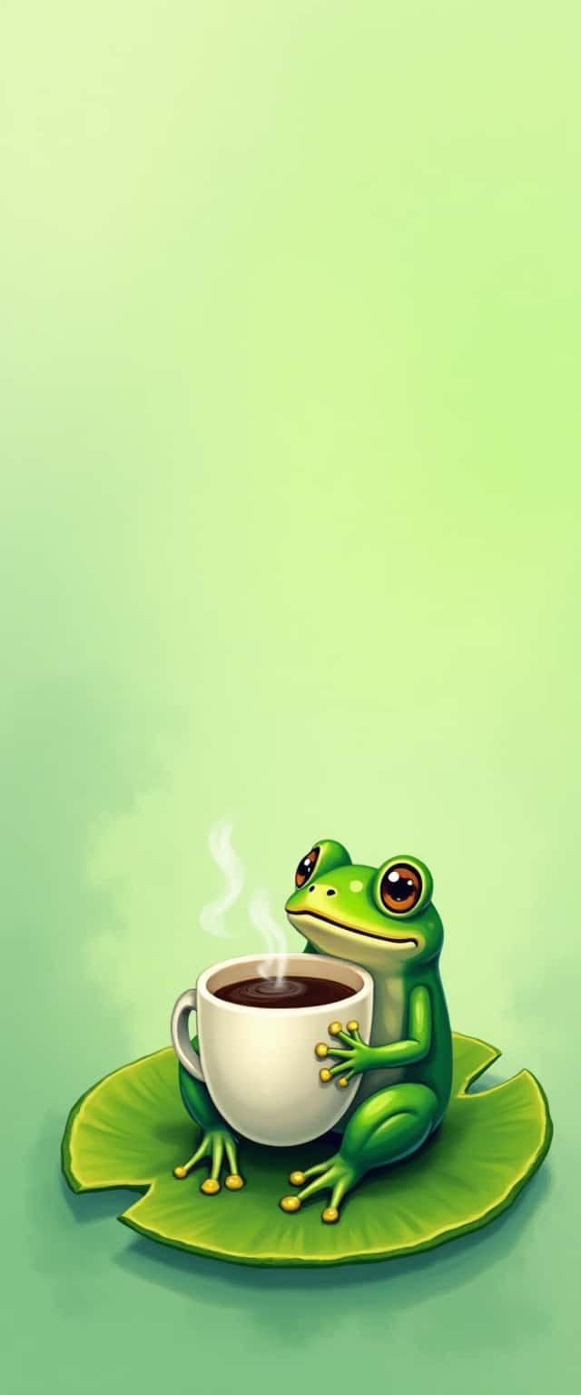 Cute Frog on Lily Pad Phone Case