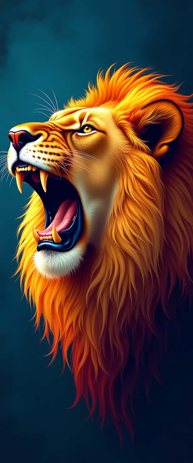 Majestic Lion's Head Illustration Phone Case