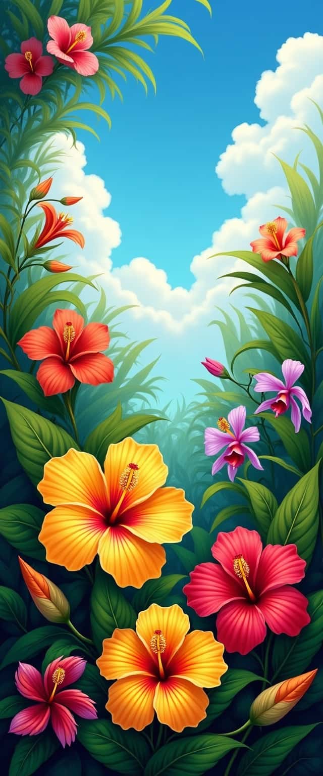 Tropical Flower Garden Design Phone Case