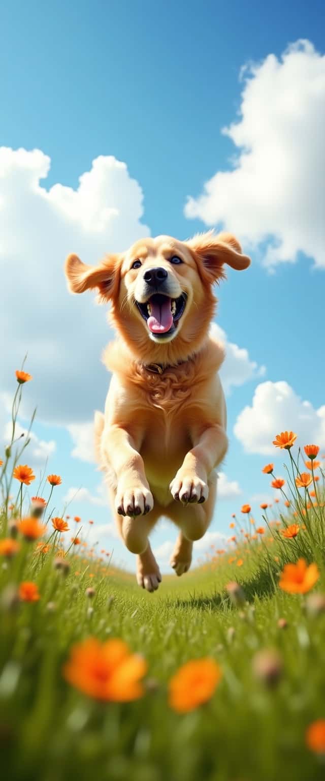 Golden Retriever in Grassy Field Phone Case